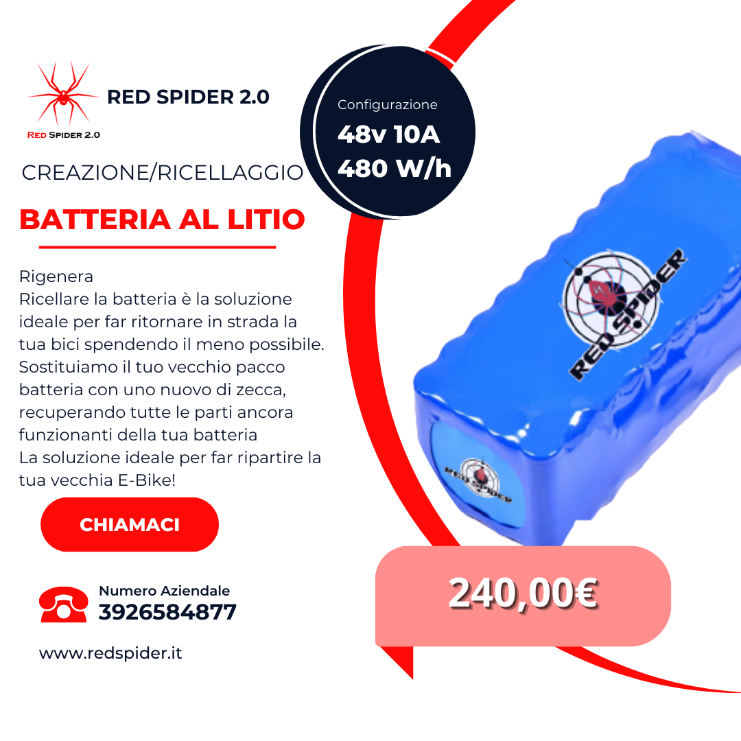 Batteria al litio per bici elettrica 48v 16Ah batteria elettrica